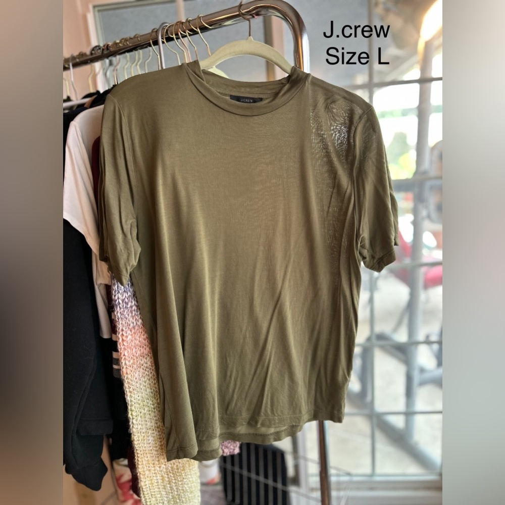 J Crew  green shirt